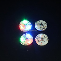 Module d'éclairage LED rond, trois couleurs, trois modes, commande par bouton, puce LED pour la décoration