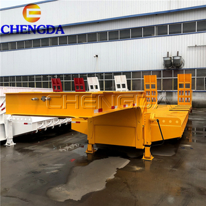 Semirremolque de plataforma baja de 4 <span class=keywords><strong>ejes</strong></span>, 80-100 toneladas, súper resistente, con cierres para contenedores - Product Image 4