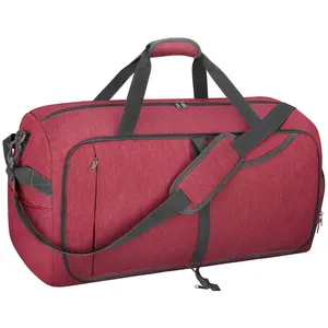 旅行フィットネススポーツ用OEMODMダッフルバッグ600Dポリエステルショルダーストラップ付きナイトバッグは荷物トートバッグを運ぶ