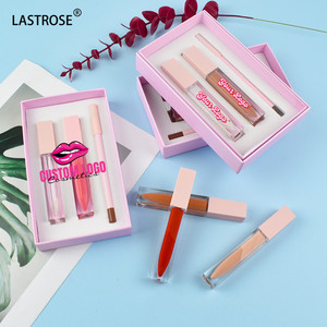 Kit Combinado de Lápiz Labial Vegano Mate de Larga Duración, Resistente al Agua, 3 en 1, Sin Adhesivos, Brillo Labial y Delineador de Labios, Empaque Rosa - Product Image 4