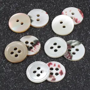 Custom Size Luxury Sewing Button Round Natural Trocas Shell Button For Clothes