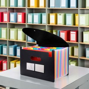 Organisateur de documents accordéon extensible avec poignée portable, 7, 13, 25, 26 poches, format A4, boucle durable améliorée - Product Image 4