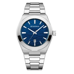 Montre à quartz tendance en acier inoxydable 42 mm avec cadran saphir et bracelet en caoutchouc, mouvement MIYOTA – Meilleure vente - Product Image 4
