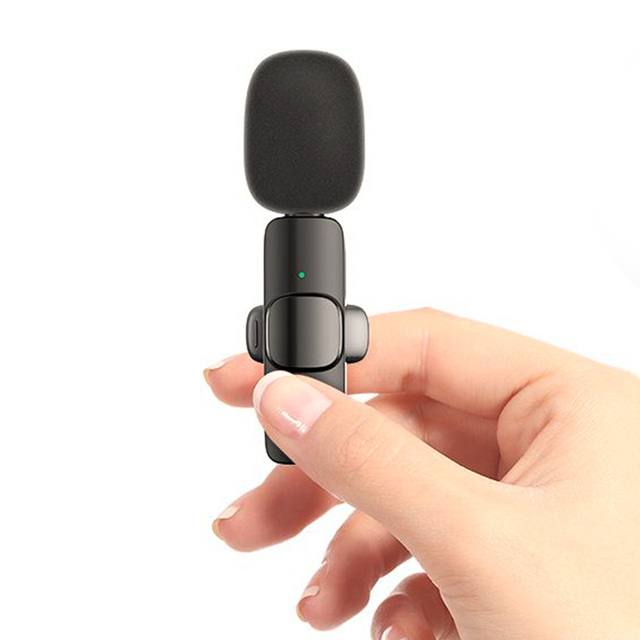 2.4ghz 2 in 1 Mic Microfono De Solapa Mini Lapel Wireless Microphone Podcast Microphones Wireless Microphone for Mobile Vlogging