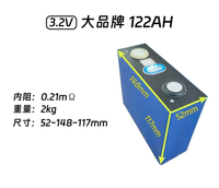 Sel Baterai LiFePO4 Prismatic CATL 3.2V 122Ah Grade 3.2V 122Ah, 8000 Siklus, -40~80, Tingkat Pengosongan 2C, untuk EV, RV, Rumah Tinggal, Solar ESS