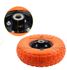 10 इंच 4.10/3.50-4 के लिए पु फोम टायर 410/350-4 ठोस पहिया हाथ ट्रक ट्राली - Product Image 6