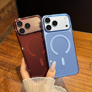 Coque de téléphone magnétique transparente en cristal pour iPhone 18 17 Air 16 15 14 Plus 13 12 11 Pro Max, compatible avec la charge sans fil, antichoc - Product Image 3