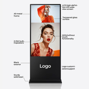 Pantalla digital de 55 pulgadas para señalización y publicidad exterior con altavoces integrados, pantalla táctil y animación para elevadores. - Product Image 1