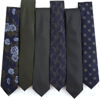 Cravate élégante bleue à motifs floraux pour homme, 7,5 cm, en polyester 100 % écologique, accessoires pour le quotidien, mariage et fête
