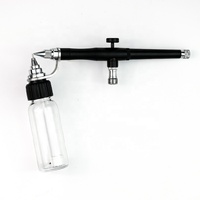 Pistolet de pulvérisation sans nettoyage avec aérographe et bouteilles de 30 ml et 60 ml pour tatouage, pochoirs, retouches automobiles et peinture
