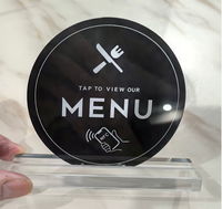 Ensemble de supports en acrylique pour cartes de commande NFC, menu numérique sans contact pour restaurant, café, hôtel, bar, fournisseur en gros
