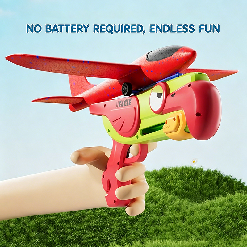 AJB Eagle Foam Plane Launcher Catapult Glider Airplane Gun Soft Bullet Foam Jet Plane Launcher for Boys & Kids Outdoor Play