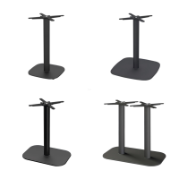 Pieds de table basse industriels modernes en métal noir durables pour l'extérieur, la restauration, l'hôtellerie et les bars domestiques