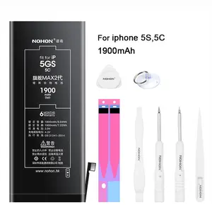 Bateria recarregável para celular, 1 unidade, para iphone 5s, bateria oem 6 7 plus 11 pro max 13xxxr xs 8 6s mini se, dropshipping