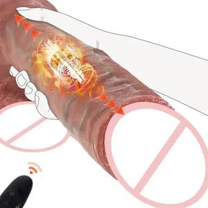 Новинка 10,5 дюймов, вибрационный Телескопический нагреватель для женщин, Masturb Giocattoli Sessuali, большой дилдо, женский пенис, секс-игрушки, оптовая продажа