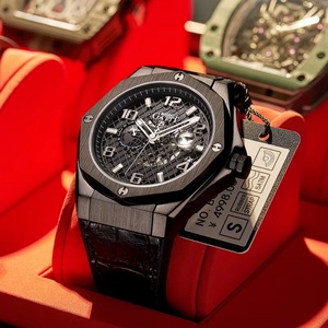 BG8701 Men Automatic <b>Watch</b> 42.5mm Mechanical Wristwatch 50M Waterproof Sapphire Luminous Leather Strap Fashion - Product Image 4