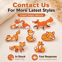 Lot de patchs brodés décoratifs à coudre ou thermocollants, motif renard bébé animal sauvage adorable, en stock
