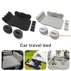 Colchón de cama de viaje para coche, cama inflable de flocado trasero para automóvil, sofá de campamento, esterilla para dormir, sofá, cama de soplado para niños, accesorios - Product Image 2