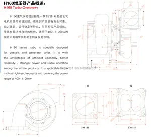 OEM GP ใหม่เทอร์โบชาร์จเจอร์ทางทะเลรุ่น G18086-QH Zibo zichai 12V190 เครื่องยนต์ดีเซลทางทะเล 700kW/1000rpm เทอร์โบชาร์จเจอร์และชิ้นส่วน