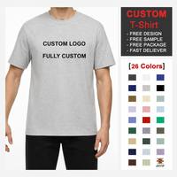 T-shirts personnalisés pour hommes avec logo, 230 GSM, coton peigné lourd, col rond, manches courtes, tee-shirt vierge pour hommes, impression de logo, streetwear