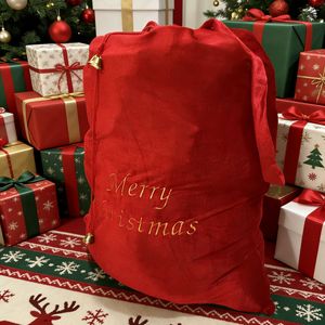 Wholesale Luxury Custom Logo <b>Large</b> Fabric Christmas Candy Sweets Cotton Bag Packings - Product Image 6