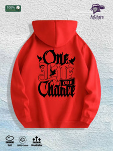 Sudadera con Capucha con Estampado <span class=keywords><strong>One</strong></span> Life <span class=keywords><strong>One</strong></span> <span class=keywords><strong>Chance</strong></span>, 100% Algodón, Almacén de EE. UU., 7 Colores - Product Image 2
