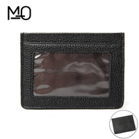 Portefeuille de permis de conduire MO PU tendance, porte-cartes, porte-monnaie, pince à cartes de crédit et professionnelles, ultra-mince 9,3 mm, étui à cartes en cuir pleine fleur