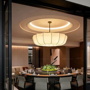 Chinese Style Chandelier 60cm 80cm Round <b>Zen</b> Inspired Light For Restaurant Living Room Hotel Private Room Lighting Fixture - Product Image 5