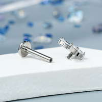 G23 Titane Bijoux de piercing corporel Papillon Labret Bijoux de piercing corporel Fil interne Anneau de lèvre Anneau d'oreille Helix Boucle d'oreille