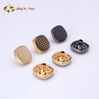 Bouton Jinyi personnalisé en alliage de zinc, logo de marque d'usine, OEM ODM, bouton-pression carré décoratif de 12 mm, bouton-pression de luxe pour Thobe