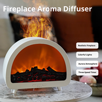 Diffuseur d'arômes électrique rétro style cheminée 200 ml, humidificateur d'air à brume froide pour huiles essentielles, pour la maison et le bureau