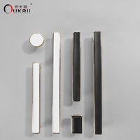 Oukali noir or luxe armoire armoire poignées moderne Simple salle à manger tire pour salle de bain placard taille 128mm Zinc