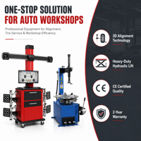 Equipo de Taller para Alineación de Ruedas 3D de 4 Postes, Elevadores de Autos de Entrega Rápida, Cambiador de Neumáticos Completo, Balanceador de Ruedas, Equipado para Todo Tipo de Vehículos