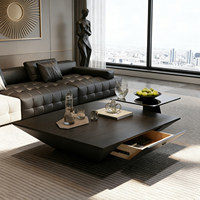 Table basse carrée de style italien, design minimaliste haut de gamme, pour salon ou balcon, forme triangulaire inversée simple