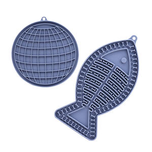 Peixe Forma Slow Alimentador Dog Bowl Atacado Silicone <span class=keywords><strong>Pet</strong></span> Bowl Lambendo Antiderrapante <span class=keywords><strong>Pet</strong></span> Lamber Mat - Product Image 2