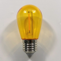 Ampoules LED à filament plastique S14 1W et 2W 3V 120V 230V Guirlande lumineuse pour décoration de jardin extérieur avec types de culot E27/E26