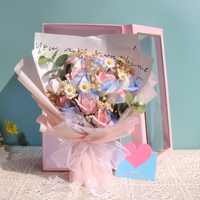 Regalo Sorpresa de San Valentín AIDA, 11 Ramos de Rosas de Jabón, Caja de Regalo con Ventana, Certificación MSDS, Regalo Romántico - Fibra Artificial
