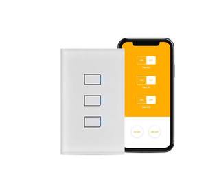 Better <span class=keywords><strong>BroadLink</strong></span>-Interruptor de luz de pared inteligente BestCon RF433, TC2S 1/2/3 Gang Us, funciona con RM4 Pro + Panel de vidrio blanco - Product Image 1