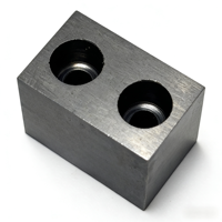 Plaque de positionnement à encoche latérale, usinée CNC de haute précision en acier inoxydable, avec trois trous de fixation