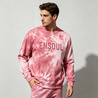 Maßgefertigter Tie-Dye Farbverlauf Gewaschenes 420gsm Schweres Baumwoll-Oversize Loose-Fit Rundhals-Sweatshirt mit Anpassbarer Stickerei-Logo-Option für Herren
