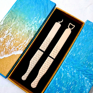 Pince à épiler de précision en acier inoxydable doré/noir, à pointe en fibre, à 90 degrés/lisse/dolphin, pour cils, avec découpes ours en peluche et lune - Product Image 1