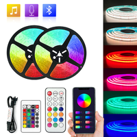 Bandes lumineuses LED COB RGB intelligentes DC12V/24V, 576 LED, flexibles, pour créer une ambiance, pour meuble TV, décoration de la maison