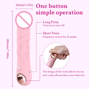 Consolador vibrador realista de 10 modos para mujer, de carga magnética clítoris, punto G, juguete sexual Anal, potente estimulador, masajeador de varita - Product Image 4