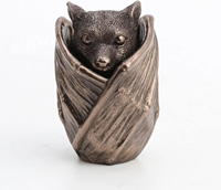 Nouveau produit : Boîte à bijoux en forme de chauve-souris et décoration gothique BCA61, artisanat en résine fait main pour Halloween, cadeau pour la maison et rangement sorcier