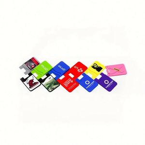 Customized <b>Smart</b> Phone <b>Wallet</b> Adhesive Universal Business Silicone Card Holder Money Case Pouch Sleeve Adhesive Sticker - Product Image 3