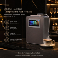Machine ionisatrice d'eau alcaline premium 8 plaques 2000W Chauffage UV-C pH 2.8-11.2 Générateur d'eau riche en hydrogène pour la maison et l'hôtel