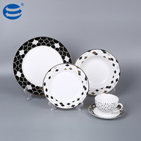 Ensemble de tasses à café en porcelaine fine personnalisées avec motif géométrique carré, design minimaliste, pour la maison et la restauration, emballage en boîte couleur
