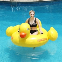 Flotteur de piscine gonflable jaune, île, moteur canard jaune, nouveau produit
