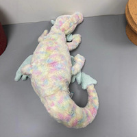 JellyC Adorable Peluche Dragon Arc-en-ciel Tie-Dye avec Ailes Menthe