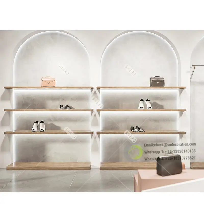 Custom Clothing Racks Garment Metal Shelf Women Store Dress Display Stands for Clothes Shops